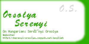 orsolya serenyi business card